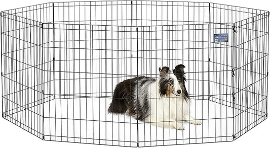 MidWest Homes for Pets Folding Metal Puppy / Dog Exercise Pen, Indoor/Outdoor by MidWestHomesForPets