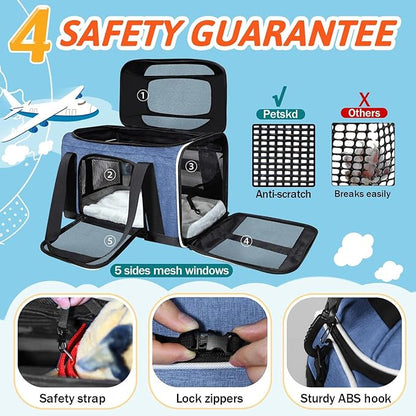 Petskd Top-Expandable Pet Carrier 18x13x9.5 Inches Southwest Airline Approved - Image 5