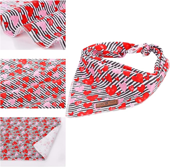 lionet paws Valentines Dog Bandana - Image 2