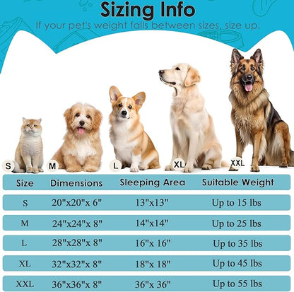 Dogs Bed for Small Dogs, Anti-Anxiety Washable Round Bed - Image 2