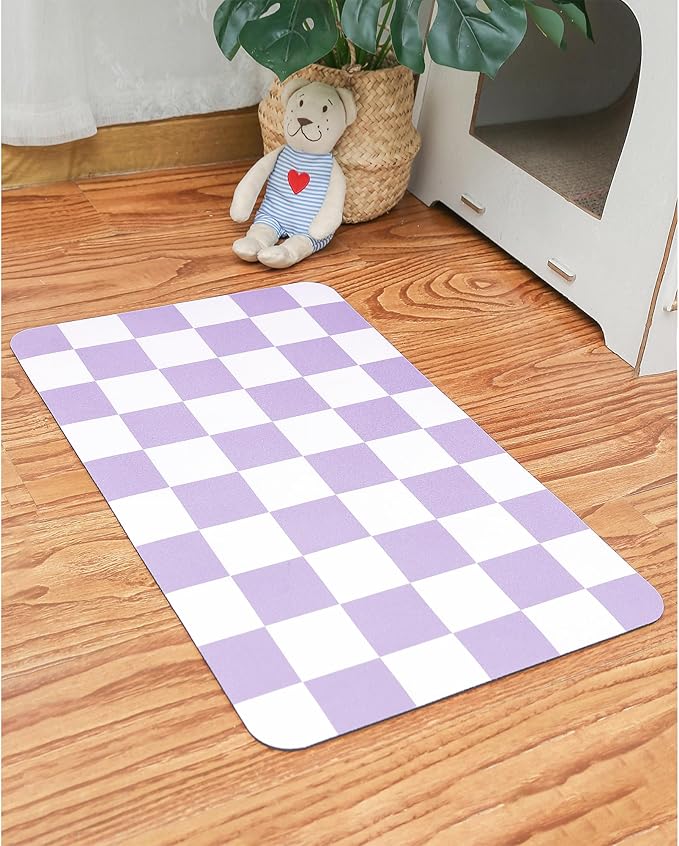 Ralxion Checkered Dog Feeding Mat, Absorbent Mats by Ralxion