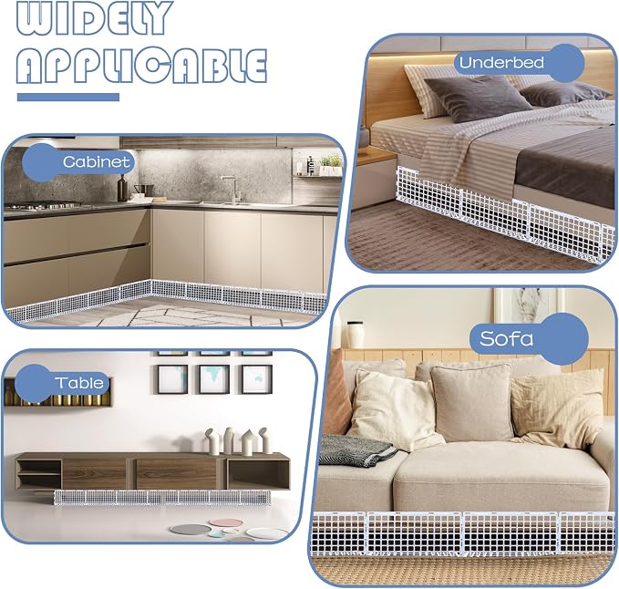 12 Pcs Under Couch Blocker for Bed Adjustable Furniture Plastic Under Bed - Image 6