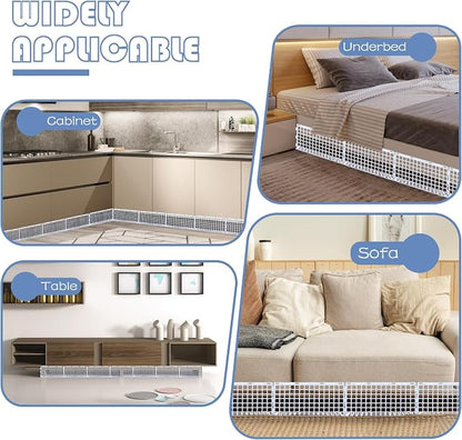12 Pcs Under Couch Blocker for Bed Adjustable Furniture Plastic Under Bed - Image 6