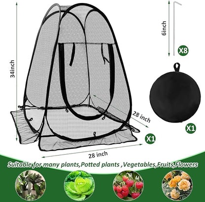Pop Up Mesh Plant Protectors from Animals, Large Plant Netting Guard Cover - Image 3