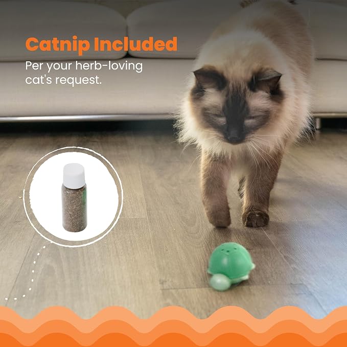 Catstages Wobble Turtle Catnip Diffuser Refillable Cat Toy - Image 4
