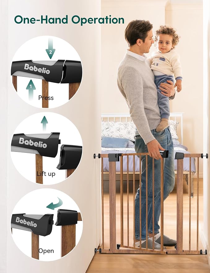 Mom's Choice Award Winner-BABELIO 26-40" Metal Baby Gate - Image 6