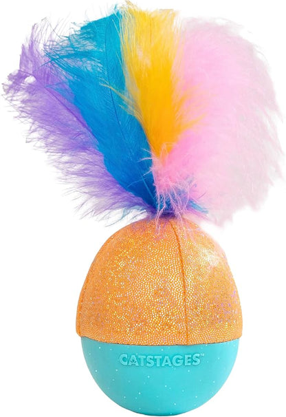 Catstages Whack N' Wobble Ball Intearctive Cat Toy, Weighted Ball by Catstages