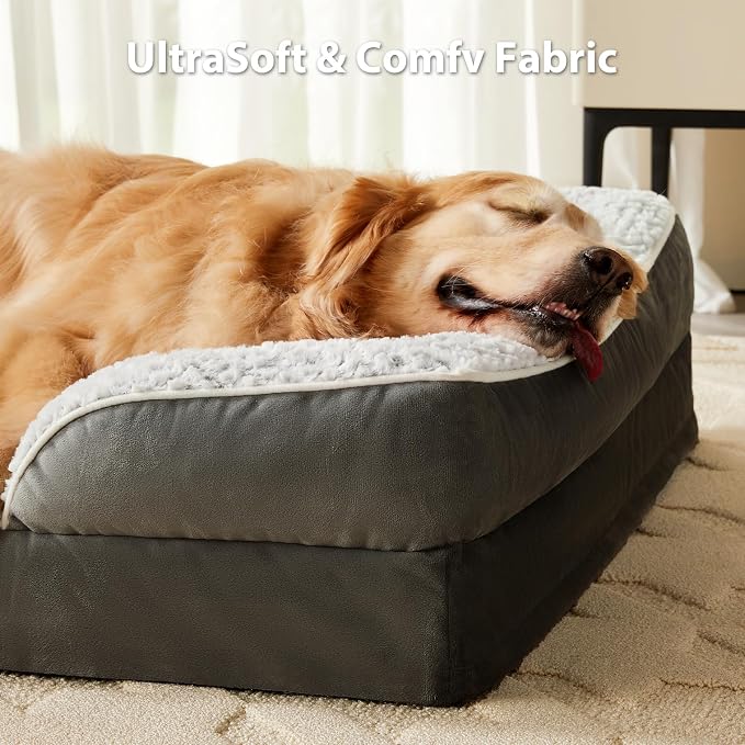 Orthopedic Dog Bed for Extra Large Dogs, Egg Crate Foam Bed for Extra Large Dogs - Image 2