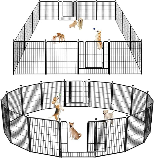 Dog Playpen 32 inch 20 Panels Indoor Outdoor Dog Pen by Jhsomdr