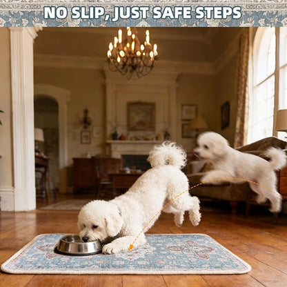 PUPTECK Dog Food Mat, Absorbent Pet Feeding Bowl Mat, Non-Slip Dog Mat - Image 6