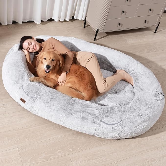 Giant Human Sized Dog Bed for Adults and Pets, Waterproof & Machine Washable by Wozoke