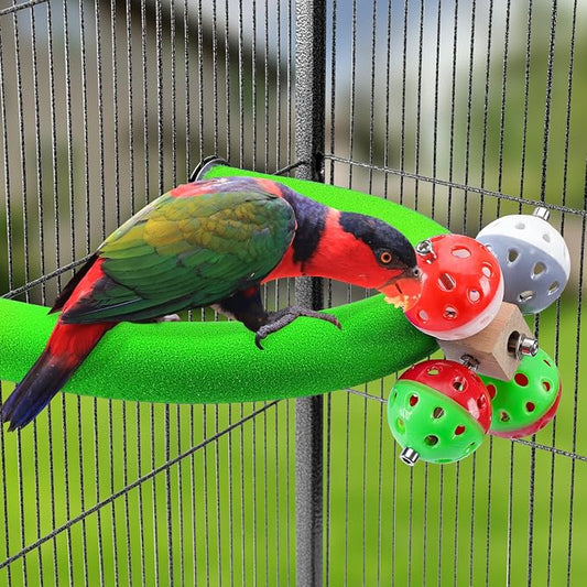 U Shape Parrot Perch Stand Toy Bird Platform Sand Paw Grinding Clean Stick - Image 2