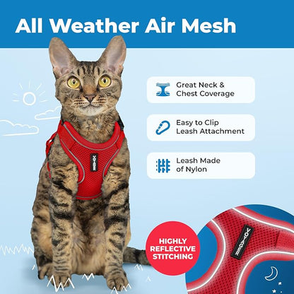 Voyager Escape-Proof Step-in Lock Cat Harness & 5ft Neoprene-Handle Leash Set - Image 3