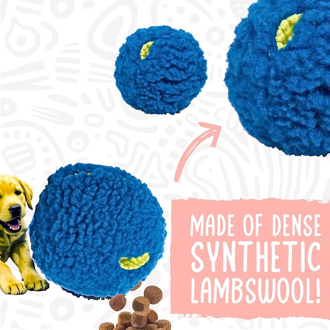HuggleSnuffles HuggleFleece Treat Dispensing Ball - Image 4