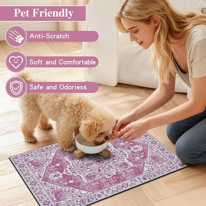 famibay Dog Food Mat, Absorbent Cat Dog Mats - Image 6