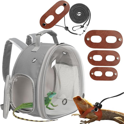 Leopard Gecko Travel Carrier, Bearded Dragon Travel Backpack by WEVONIGU