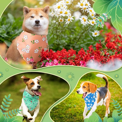 Weewooday 50 Pcs Spring Dog Bandanas Bulk - Image 2