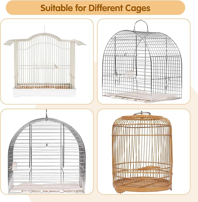 Bird Cage Seed Catcher, 45-90'' Adjustable Bird Cage Cover, Universal Nylon - Image 5