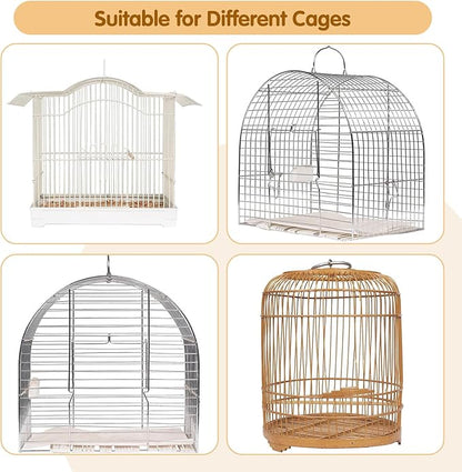 Bird Cage Seed Catcher, 45-90'' Adjustable Bird Cage Cover, Universal Nylon - Image 5
