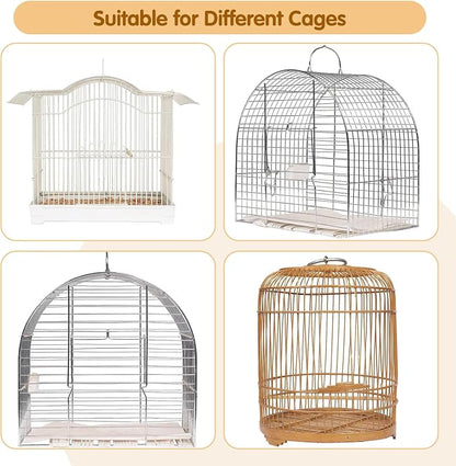 Bird Cage Seed Catcher, 45-90'' Adjustable Bird Cage Cover, Universal Nylon - Image 5
