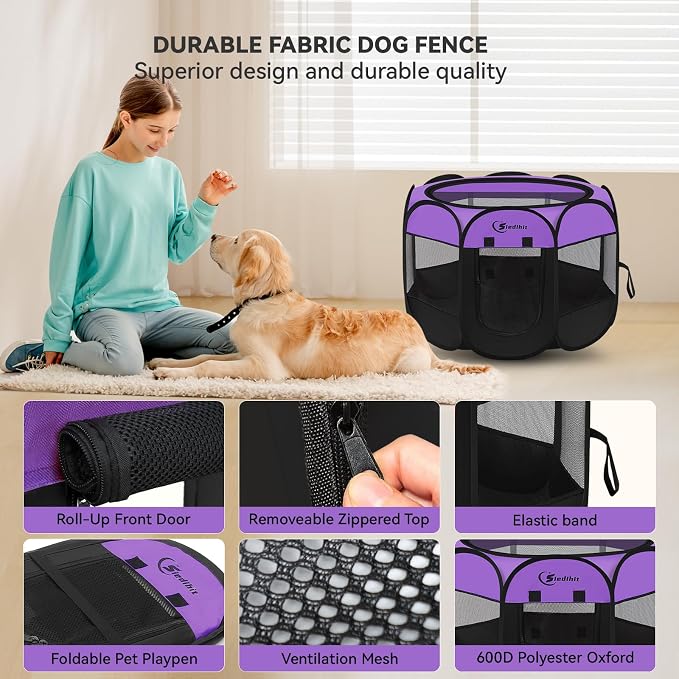 Large Dog Playpen, Puppy Pet Playpen Indoor, Dogs Tent Crates Cage - Image 5
