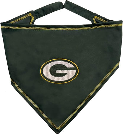 Pets First NFL Green Bay Packers TIE Bandana, Small/Medium. Dog Bandana Scarf by PETSFIRST