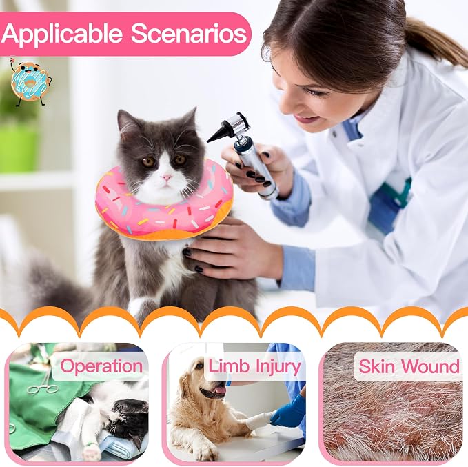 Cat Cone Collar Soft, Adjustable Cat Recovery Collars Spay Cones to Stop Licking - Image 3