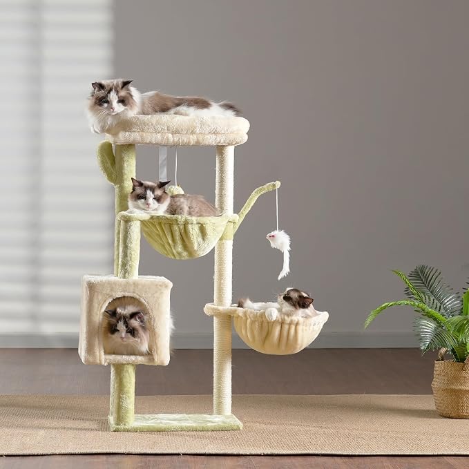 Heybly Cat Tree, 39.4 Inches Tower Condo - Image 9