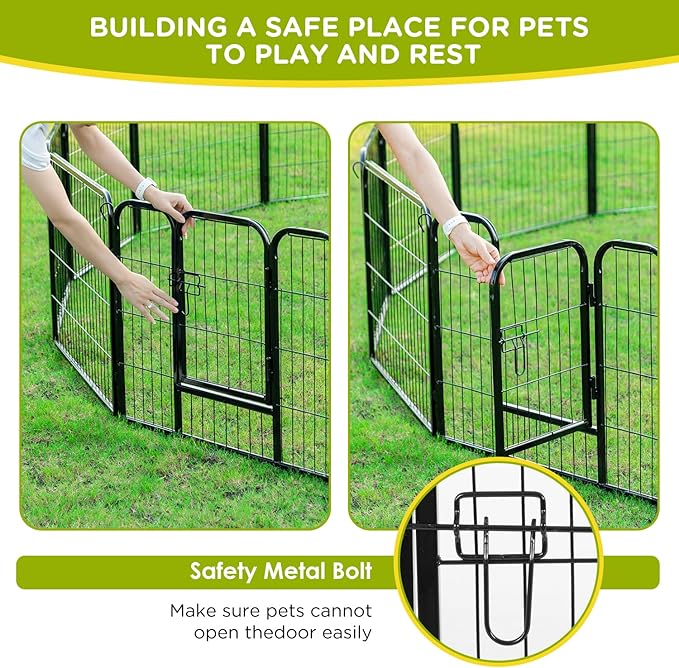 BestPet | Dog Playpen | 24 Inch, 6 Panels | Heavy Duty Metal Pet Exercise Pen | - Image 3