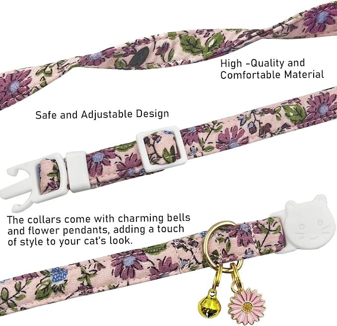 2 Pack Cotton Breakaway Cat Collars Set - Image 8