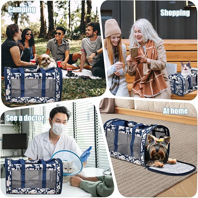 Soft-Sided Kennel Pet Carrier for Small Dogs, Airline Approved Cat Carriers Dog - Image 7