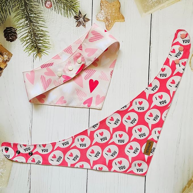 Valentines Dog Bandanas with Snap Button - Image 6