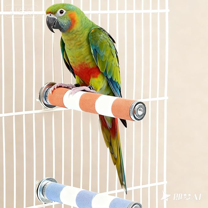 AOTU Natural Sandstone Parrot Perch Bird Toys – Durable Beak & Claw Trimming - Image 7