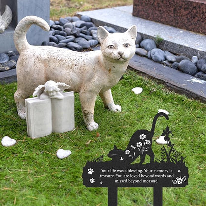 Grave Markers for Cemetery for Cat, Metal Grave Markers Yard Memorial Pet - Image 4
