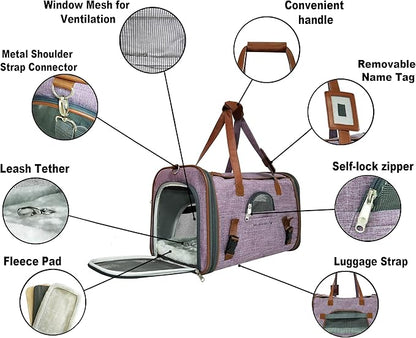Mr. Peanut's Airline Approved Soft Sided Pet Carrier, Low Profile Gold Series - Image 5