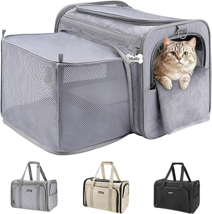MIDOG Cat Carrier Soft for Small to Medium-Sized Cats, TSA Airline Approved by MIDOG