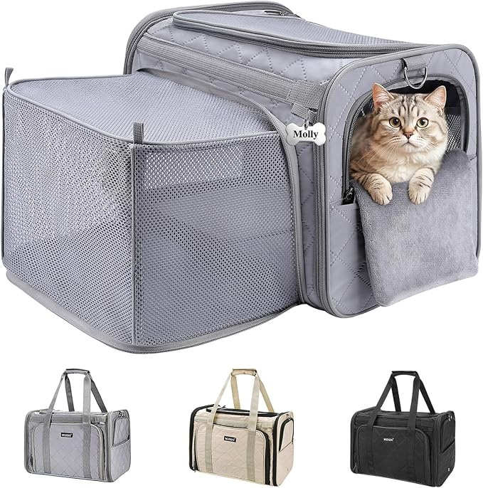 MIDOG Cat Carrier Soft for Small to Medium-Sized Cats, TSA Airline Approved by MIDOG
