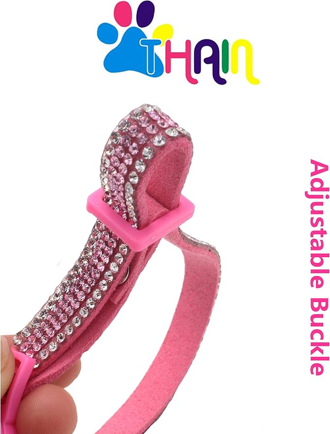 THAIN Basic Adjustable Cat Collar Bling Diamond Breakaway - Image 3