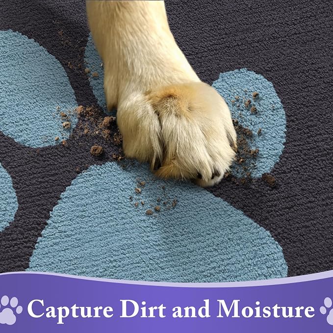 Buganda Dog Door Mat for Muddy Paws, Absorbent Dirt Trapper Non Slip Indoor - Image 4