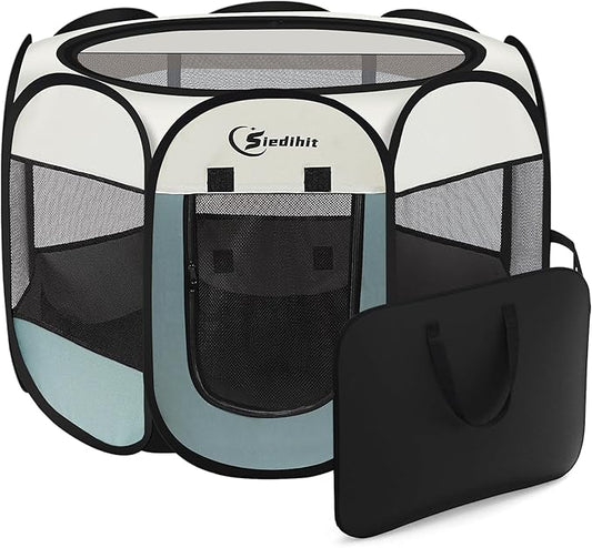 Large Dog Cat Playpen, Puppy Pet Playpen Indoor by Siedihit