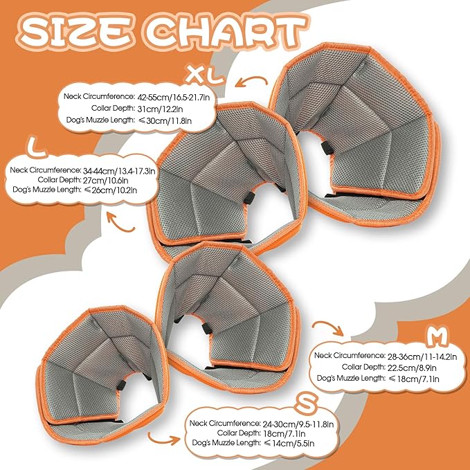Dog Cone Collar Soft Cone for Medium Dogs After Surgery Adjustable Elizabethan - Image 2