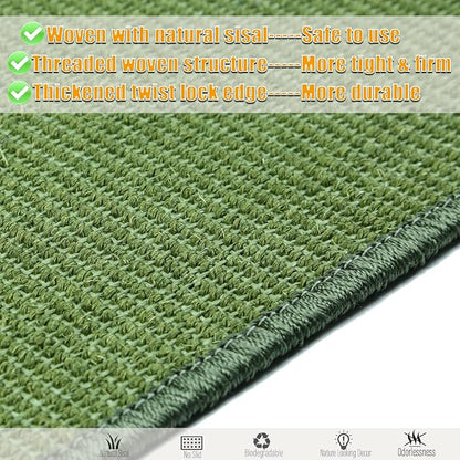Cat Scratcher Mat, 23.6x15.7inch Natural Sisal Cat Scratchers - Image 3