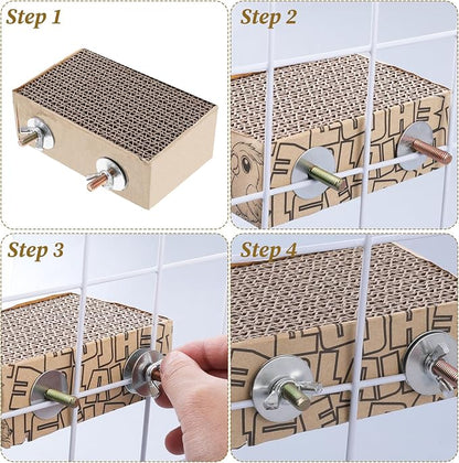 Paper Bird Perches Stand Platform Bird Chew Toy Parrot Cage Perch Cardboard - Image 4