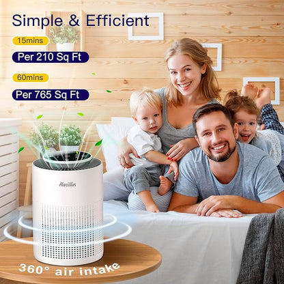 2 Pack Air Purifiers for Home Bedroom H13 True HEPA Air Filter Cleaner - Image 3