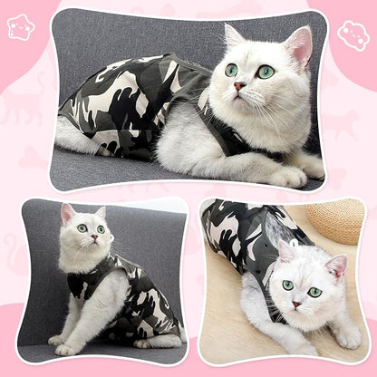 Cat Recovery Suit for Abdominal Wounds or Skin Diseases, Cat Onesie for Cats - Image 5