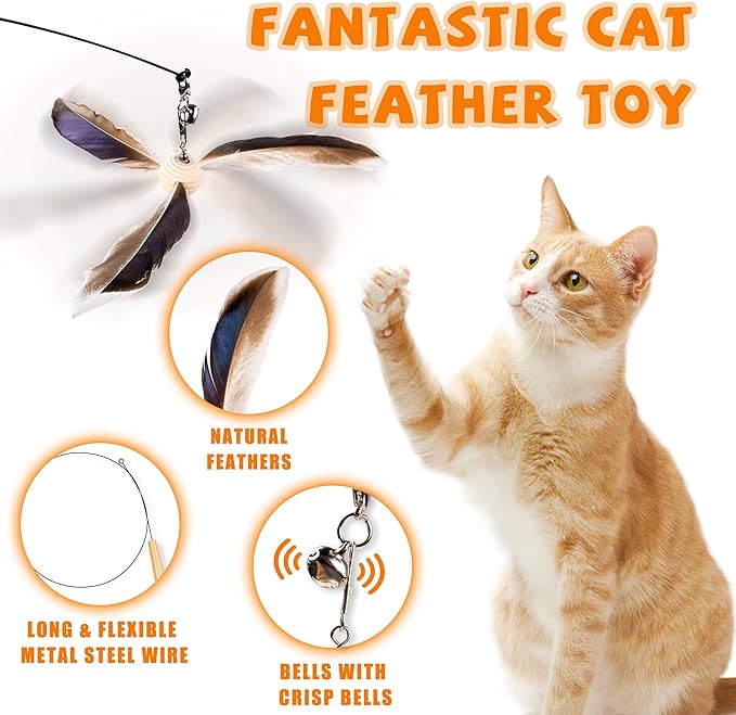 JXFUKAL Cat Wand Toys, Interactive Cat Toys - Image 3