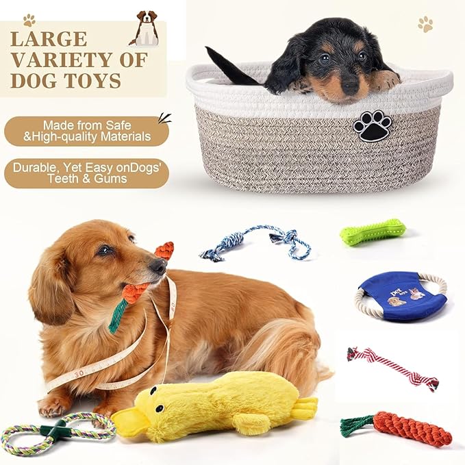 Zopeal Puppy Dog Toy Gift Storage Basket - Image 3