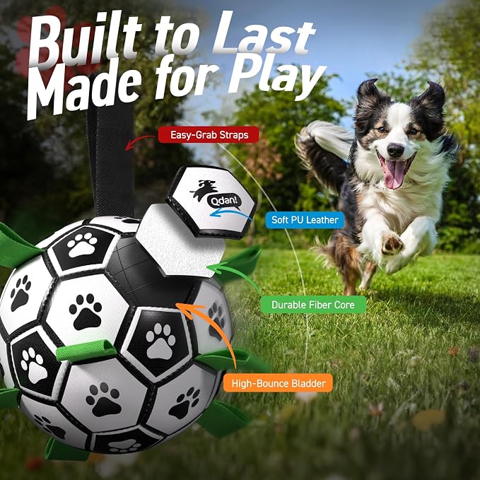 QDAN Dog Toys Dog Balls, World Cup Dog Soccer Ball - Image 5