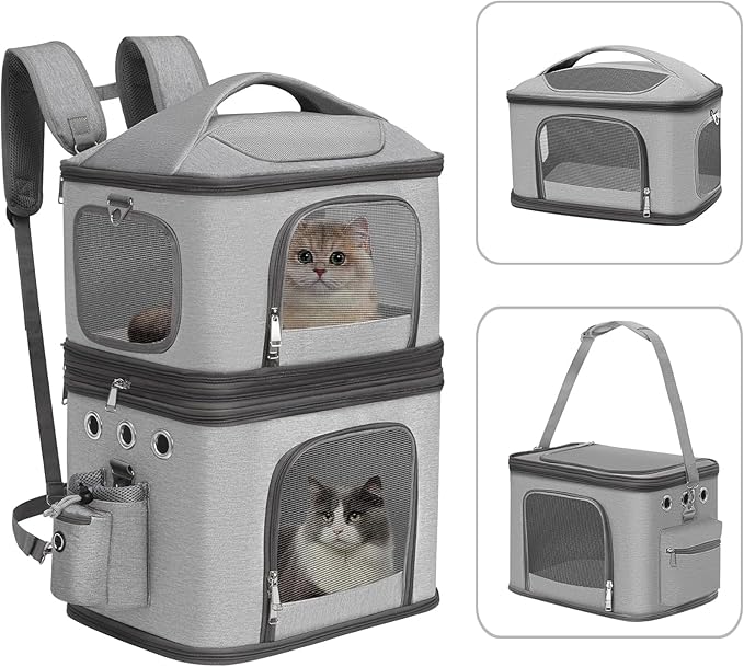 Detachable Double Pet Carrier Backpack by HOVONO