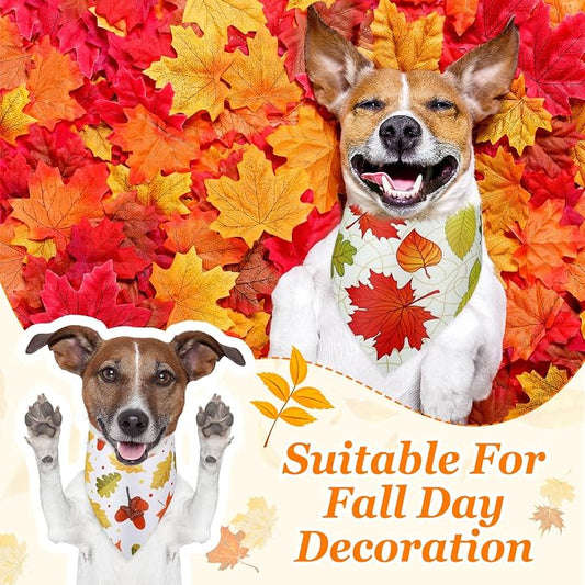 Chunful 100 Pieces Thanksgiving Dog Bandanas Bulk Fall Autumn Pet Bandanas - Image 2